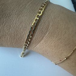 14kt Yellow Gold Curblink Bracelet 7” 