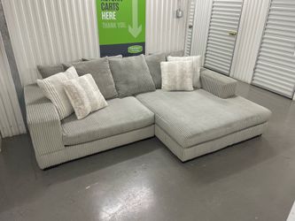 Free Delivery - Modern Grey Sectional Set