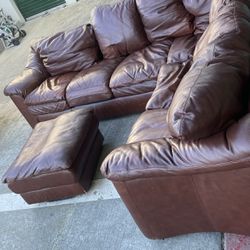 Leather Sectional couch