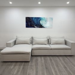 FREE DELIVERY SECTIONAL OFF WHITE WEST ELM PERFECT CONDITION 