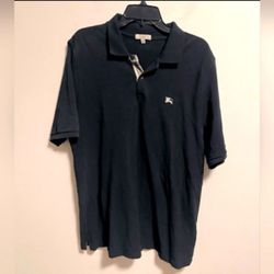 Burberry Brit Nova London Black Designer Polo Shirt Men XL