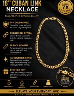 16 inch gold necklace
