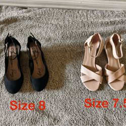 Women Shoes Size 7.5 and 8