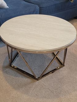 Faux Marble Coffee and End Table