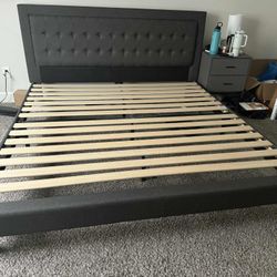 Zinus King Platform Bed Frame with Headboard