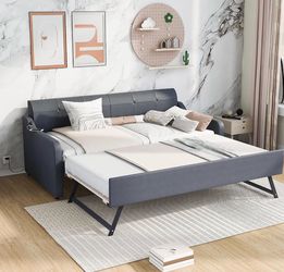Twin day bed with pop up trundle