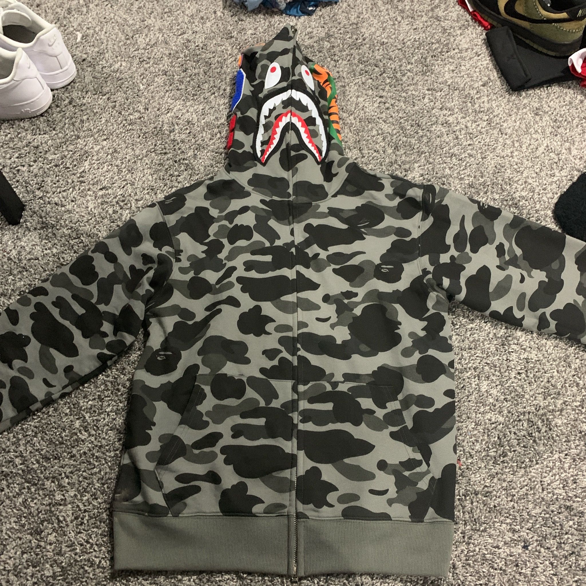 Black And Grey Bape Hoodie 