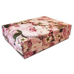 Christmas gift box :Scattered Roses - Large Two Piece Gift Box (7" x 10" x 2.75")