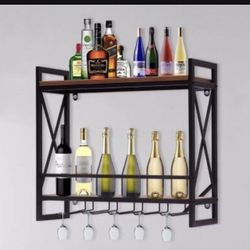 New Wall Mounted Industrial Wine Rack
