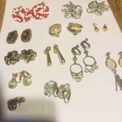 Vintage  To Now Earrings  10 Clip In’s And Two For Pierced  Excellent  Condition 