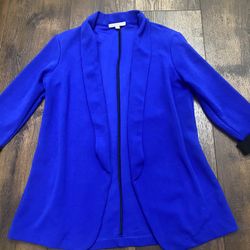 Womans Blue And Black Jacket Size Medium By Green Envelope #2
