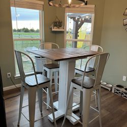 bar stools and table