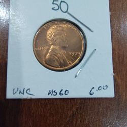1950 Lincoln Wheat Penny MS60 Uncirculated
