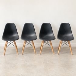 Set of 4 Eames-Style DSW Dining Chairs