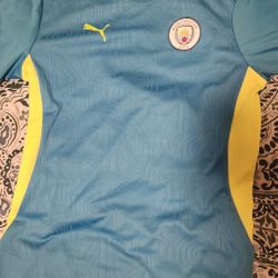 Puma Manchester City FC Training Soccer Jersey Men's Shirt NWT 777521 11 Sz Large