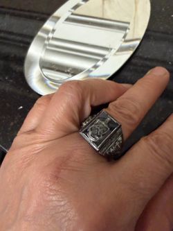 High school class ring stained still