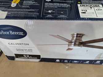 Harbor Breeze Calverton 52in Brushed Nickel LED Fan w/ Remote