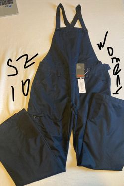 READ ENTIRE AD - NEW! Obermeyer Snowsuit black Malta Bib Overalls - Women's size 10 snow winter pants waterproof womens woman pant coveralls woman’s