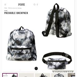 Pink Packable Backpack