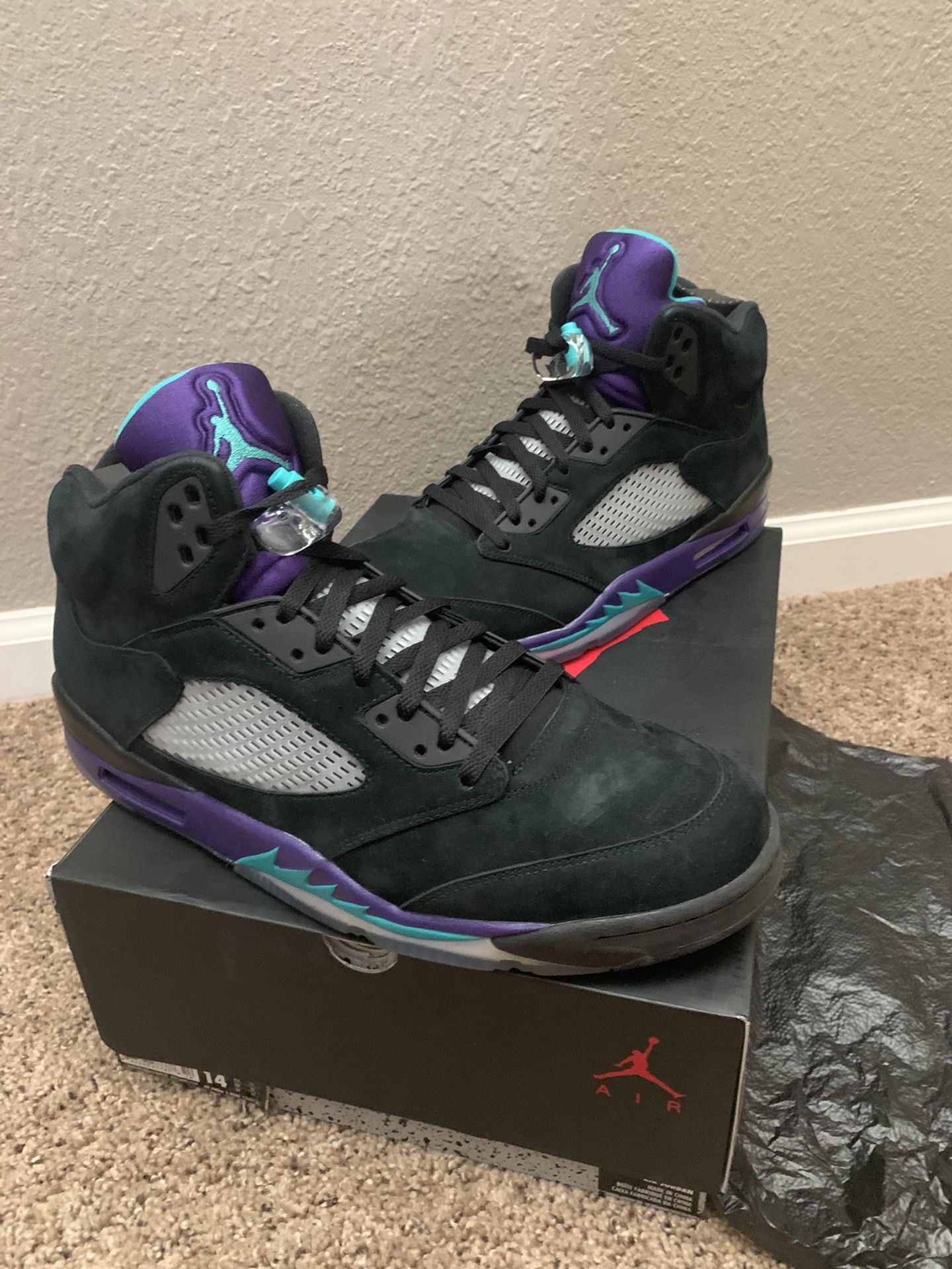Nike Air Jordan size 14 black grape