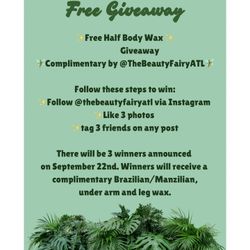 FREE HALF BODY WAX GIVEAWAY