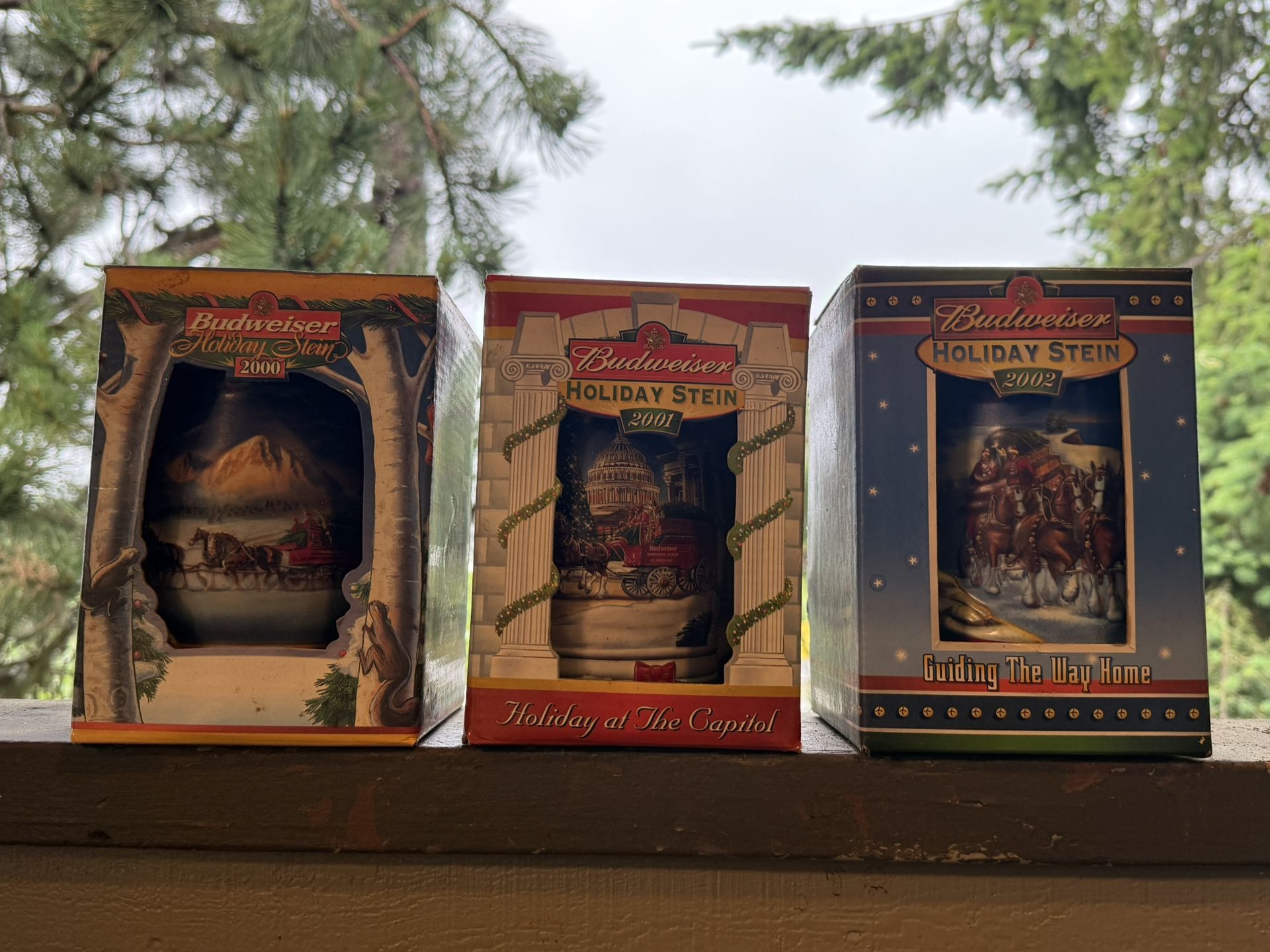 2000-2002 Budweiser Holiday Steins