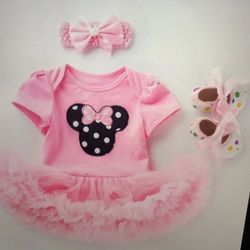 Minnie Mouse 12 M Polka Dot Set Disney Outfit Tutu 