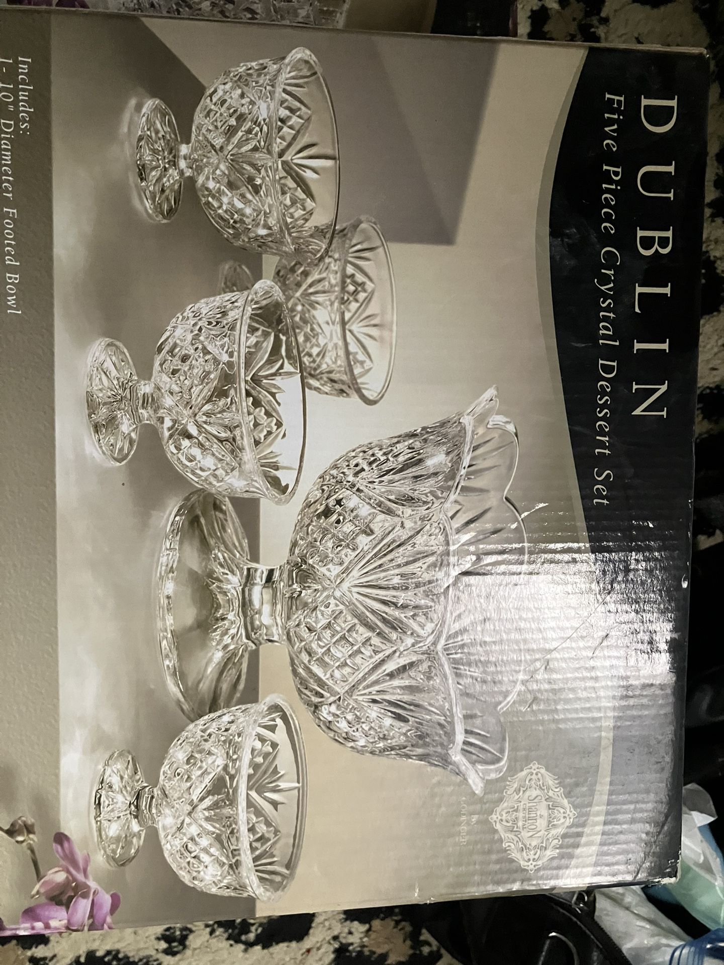 Dublin Crystal Dessert Set