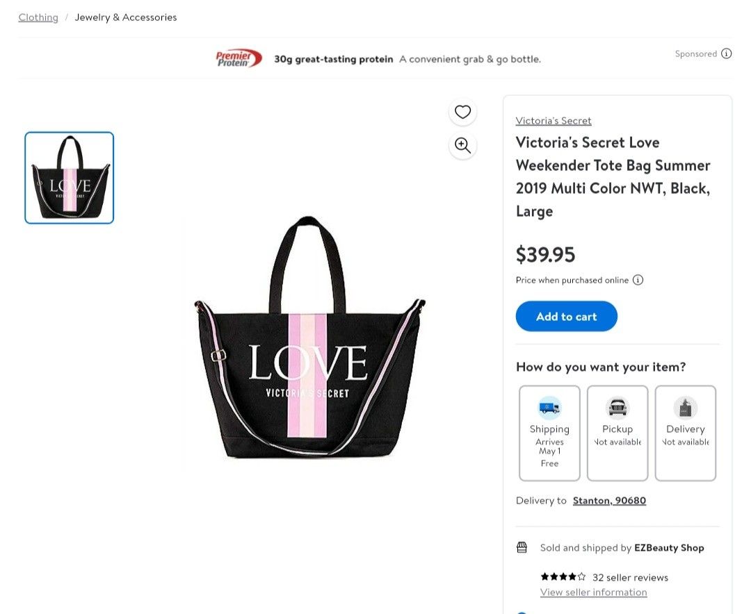 Love Tote Bag from Victoria's Secret