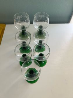 Vintage French wine glasses set of 7