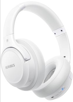 BERIBES Wireless And Wired Bluetooth Headphones White w/ Mic 3.5mm White NIB
