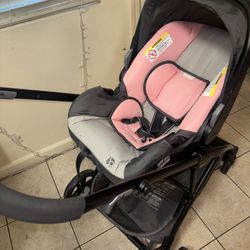 Baby Car Seat With Travel Stroller 