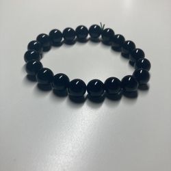 Black Agate Jade Beads 3.5-4.5 Inches