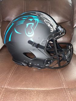 Steve Smith Sr. Signed Carolina Panthers Authentic Eclipse Full-Size Helmet with Authentication and Agent 89 Inscription
