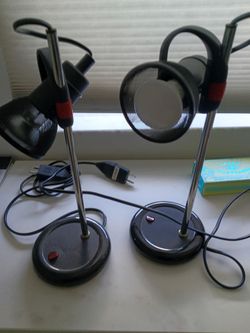 Pair of Vintage Roger Tallon Desk Lamps 1970's original