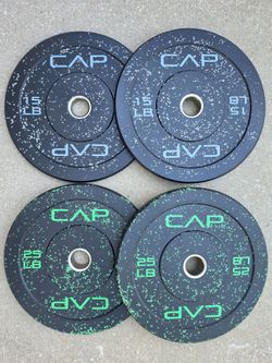 CAP 15-25lb Economy Speckled Olympic Bumper Plates