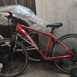 Red schwinn Mountain Bike