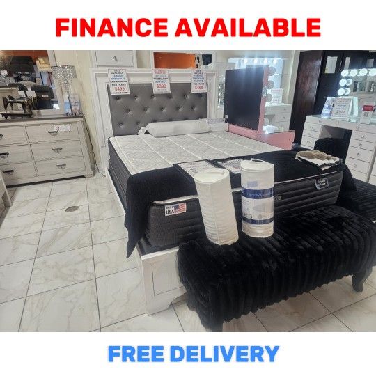 ๐ฅ QUEEN BED DEAL! ๐บ๐ธ OFERTA DE CAMAS! ๐Only $399 โ Add Mattress $99 AND up Last one/ ULTIMO FINANCE AVAILABLE Delivery available Pickup price
