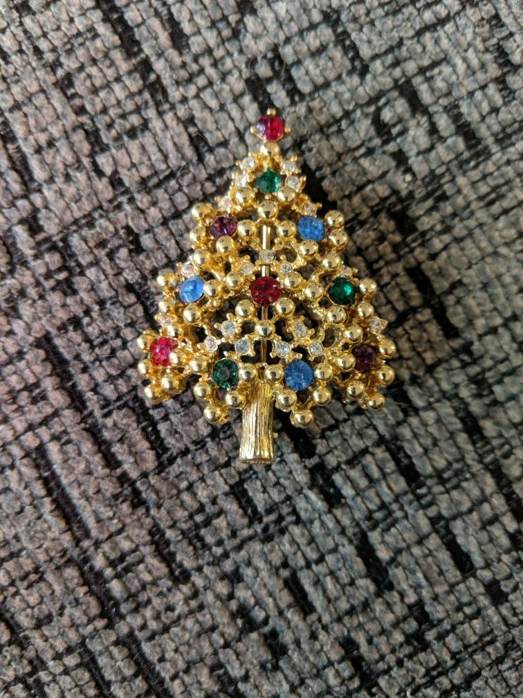Vintage Signed Eisenberg Christmas Pin