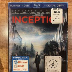 Inception (Blu-ray/DVD, 2010, 2-Disc Set)