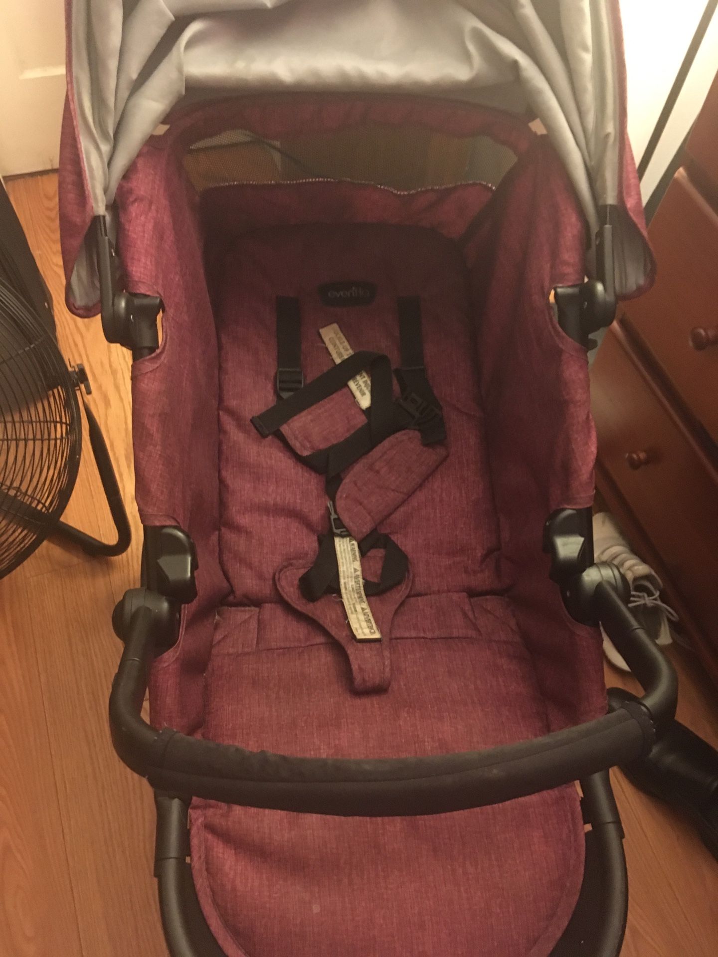 Baby stroller with car seat and base