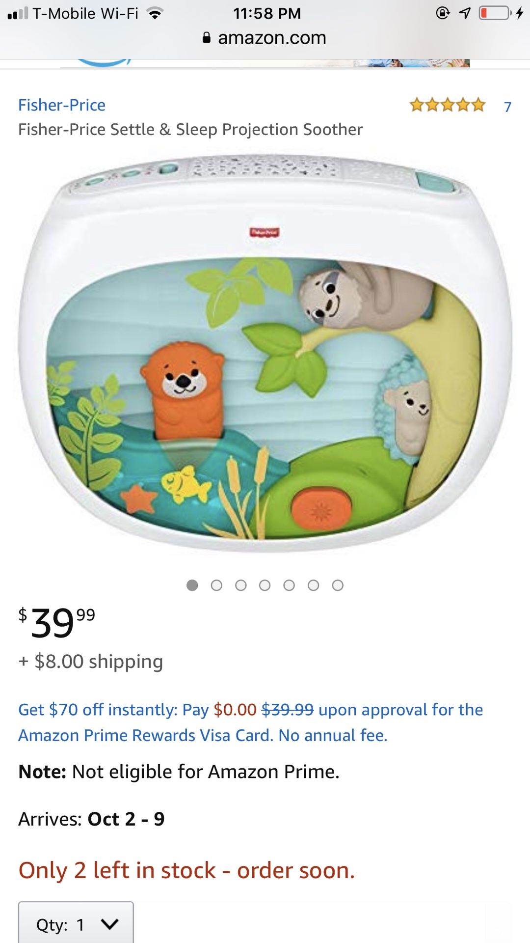 Brand new Fisher Price baby crib soother, sounds, star projector 3in1