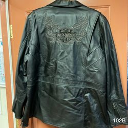 Harley Davidson Women’s Leather Jacket & Halter Top