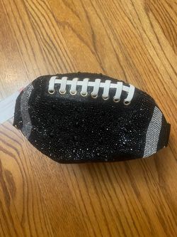 Rhinestone Football Shaped Clutch Purse