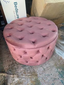 Pink ottoman