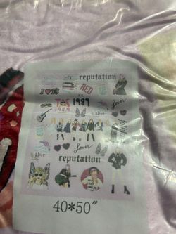 Taylor Swift Fleece Throw Blanket Reputation Folklore Lover Red