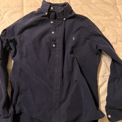 Ralph Lauren Polo Slim Fit Button Down Shirt Large 