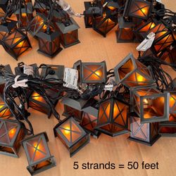 Patio String Lights Warm White Lanterns