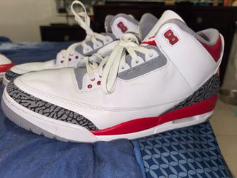 Air Jordan 3 Fire Red Sneakers size 15