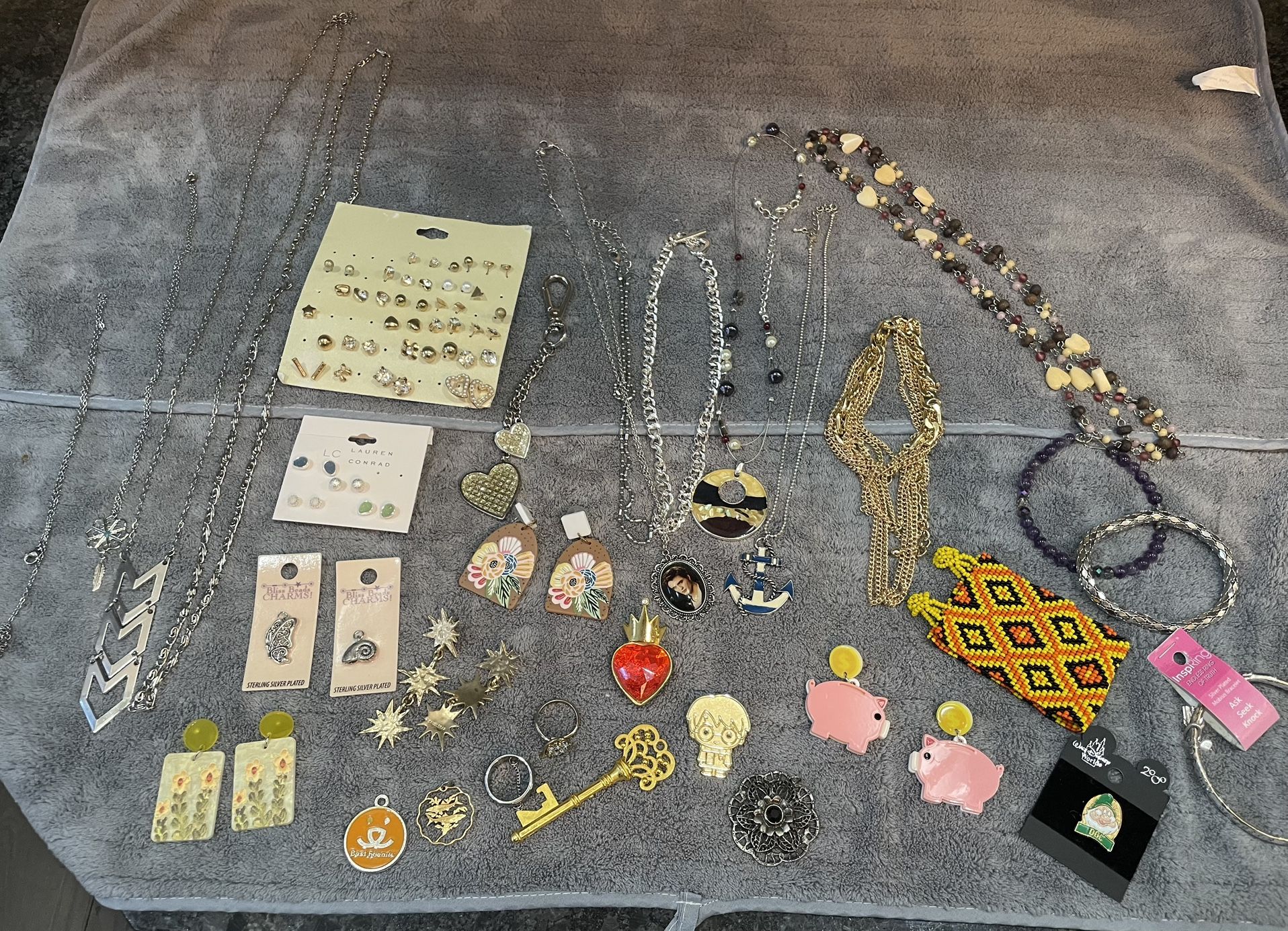 Jewelry Necklace Earrings Rings Lot